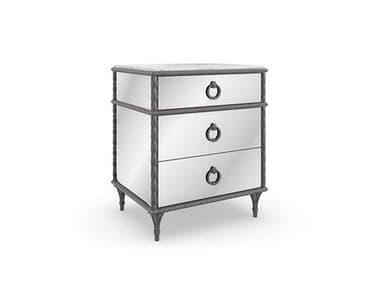 Caracole Fontainebleau 24" Wide 3-Drawers Mirrored Hardwood Nightstand CACC063419065