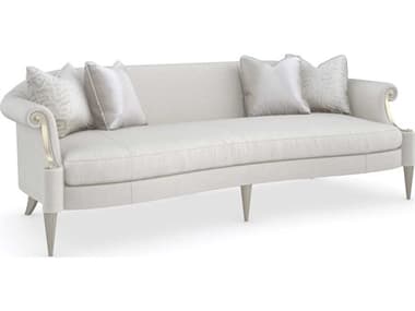Caracole Lillian 92" Soft Radiance White Fabric Upholstered Sofa CACC090020011A