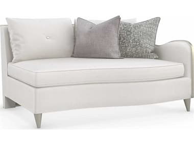 Caracole Lillian RAF 58" Soft Radiance White Fabric Upholstered Sofa CACC090020RS1A