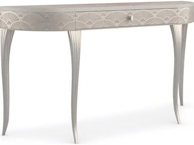 Caracole Lillian 63" Demilune Stone Manor Soft Radiance Console Table CACC091020441