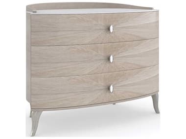 Caracole Lillian 36" Wide 3-Drawers Beige Birch Wood Nightstand CACC093020063