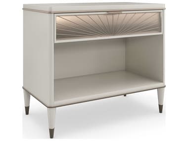 Caracole Valentina Matte Pearl, Golden Shimmer, Bronze Gold 32'' Wide One-Drawer Nightstand CACC113422062