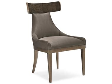 Caracole Classic Sitting In Style Smoky Grey with Sepia Burl / Harvest Bronze Dining Side Chair CACCLA017281