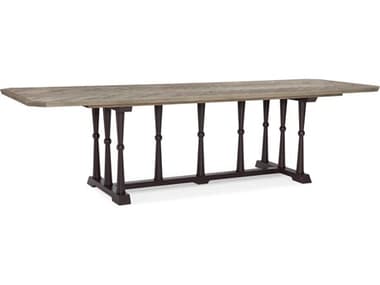 Caracole Classic Ash Driftwood / Chocolate Bronze 96'' Wide Rectangular Dining Table CACCLA019205