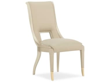 Caracole Classic In Good Taste White Fabric Upholstered Side Dining Chair CACCLA019284