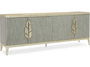 Caracole Classic Waterside 90'' Birch Wood Tanquil Coastal Silver Leaf Sideboard CACCLA019531