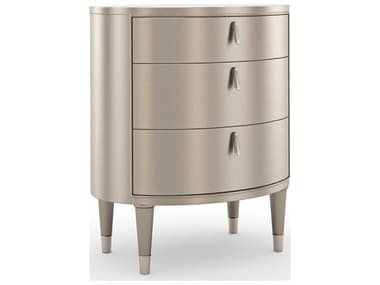 Caracole Classic Soft Silver Paint Three-Drawers Nightstand CACCLA020069