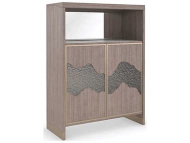 Caracole Classic Keeping The Flow 42" Birch Wood Driftwood Neutral Metallic Sideboard CACCLA020211