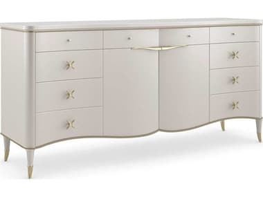 Caracole Classic Belle of the Ball 74" Wide 9-Drawers White Birch Wood Dresser CACCLA021011