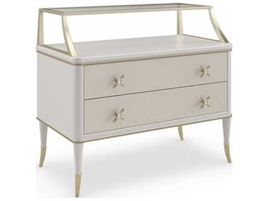 Caracole Classic All Dolled Up 34" Wide 2-Drawers White Birch Wood Nightstand CACCLA021061