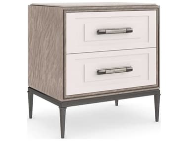 Caracole Classic I'M Impressed 2-Drawers Brown Birch Wood Nightstand CACCLA021066