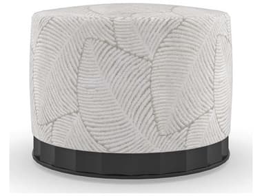 Caracole Classic Your Move Almost Black Gray Fabric Upholstered Ottoman CACCLA021081