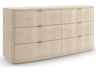 Caracole Classic Simply Perfect 68" Wide 6-Drawers White Birch Wood Double Dresser CACCLA022011