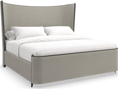 Caracole Classic Provence Gray Hardwood Upholstered King Platform Bed CACCLA023122