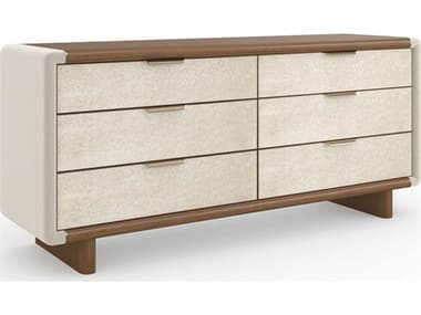 Caracole Botero 6-Drawers Beige Hardwood Double Dresser CACCLA024012