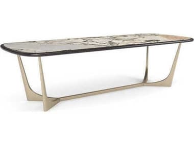 Caracole Vena Rectangular Stone Otter Gloss Dining Table CACCLA024201