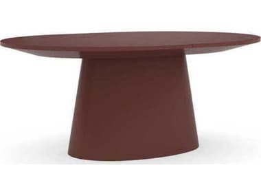Caracole Paragon Oval Wood Rouge Red Gloss Dining Table CACCLA024207