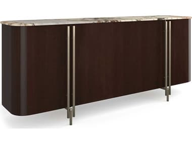 Caracole Vena 82" Hardwood Otter Gloss Sideboard CACCLA024251