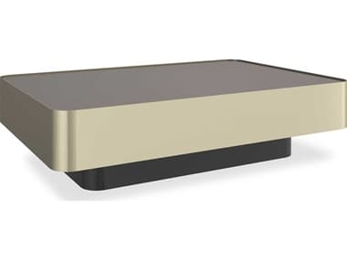 Caracole Periphery Rectangular Mirror Chocolate Truffle Coffee Table CACCLA0244010