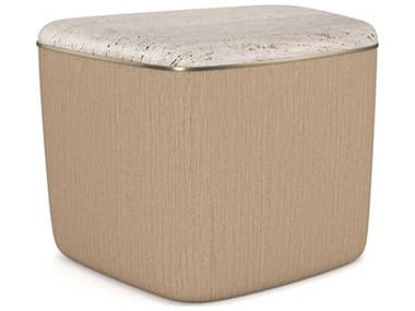 Caracole Serir Square Stone Sun Drenched Oak Coffee Table CACCLA024408