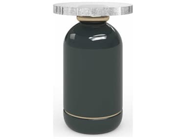 Caracole Gelee Round Glass Apatite Gloss End Table CACCLA024414