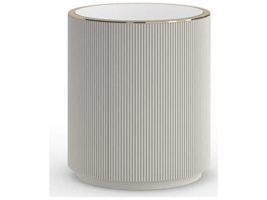 Caracole Love Round Glass Matte Pearl End Table CACCLA024416