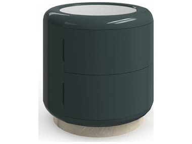Caracole Gelee Round Mirror Apatite Gloss End Table CACCLA024423