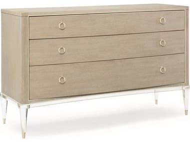 Caracole Classic Pale Grey 54" Wide 3-Drawers Gray Dresser CACCLA416021