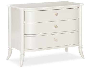 Caracole Classic Oyster Diver 33" Wide 3-Drawers White Nightstand CACCLA419068