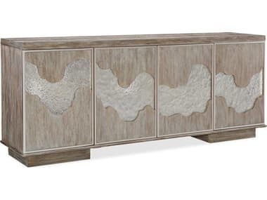 Caracole Classic Go With The Flow 90'' Pine Wood Driftwood Neutral Metallic Sideboard CACCLA419533