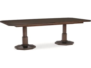 Caracole Classic Mocha Walnut 96-136'' Wide Rectangular Dining Table with Extension CACCLA420201