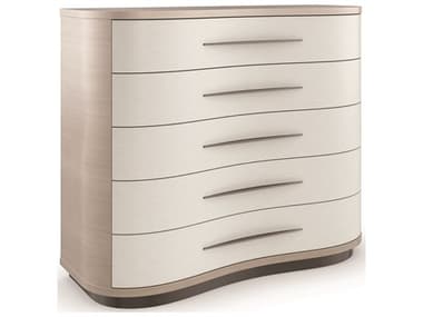 Caracole Classic Meandrous 50" Wide 5-Drawers Beige Birch Wood Dresser CACCLA422021