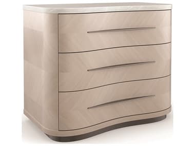 Caracole Classic Nomadic 34" Wide 3-Drawers Silver Birch Wood Nightstand CACCLA422065