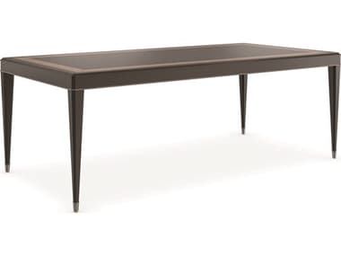 Caracole Classic Dark Chocolate / Tigra Charcoal 84-150'' Wide Rectangular Dining Table with Extension CACCLA422204
