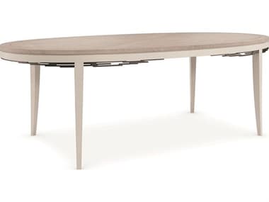 Caracole Classic Chinchilla / Creme De La Soft Silver Paint Deep Bronze 90-156'' Wide Oval Coronet Dining Table with Extension CACCLA422205