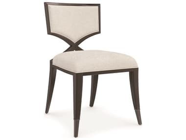 Caracole Classic First Birch Wood Beige Fabric Upholstered Side Dining Chair CACCLA422281
