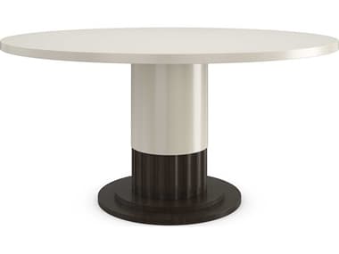 Caracole Classic Dorian 60" Round Wood Ivory Dining Table CACCLA423202