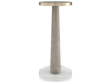 Caracole Classic Beyond 10" Round Glass Winter Frost End Table CACCLA423421