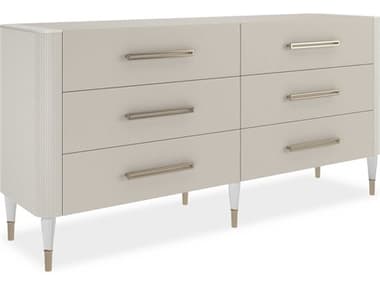 Caracole Classic Love It 72"W 6-Drawers Beige Birch Wood Double Dresser CACCLA424014