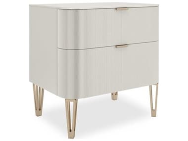 Caracole Classic True Love 2-Drawers Gray Birch Wood Nightstand CACCLA4240611