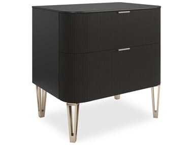 Caracole Classic True Love 2-Drawers Brown Birch Wood Nightstand CACCLA4240613