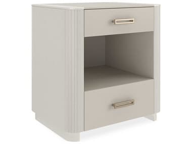 Caracole Classic Love 25"W 2-Drawers White Birch Wood Nightstand CACCLA4240614