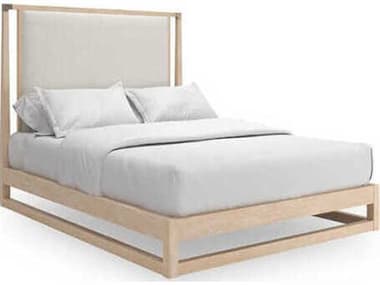 Caracole Classic Pinstripe Oak Wood Queen Platform Bed CACCLA424102