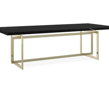 Caracole Classic Wish You Were Here 100"W Rectangular Marble Dining Table CACCLA4242011B