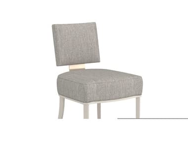 Caracole Classic Reserved Seating 19.5"W Birch Wood Gray Fabric Upholstered Armless Dining Chair CACCLA424285B