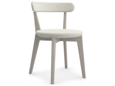 Caracole Kelly Hoppen Bliss Fabric Ash Wood White Upholstered Side Dining Chair CACKHC022281