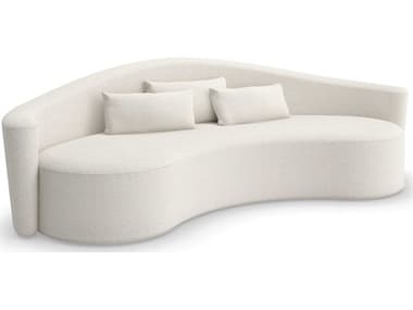 Caracole Kelly Hoppen Luna 110" White Fabric Upholstered Sofa CACKHU022011A