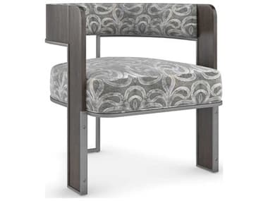 Caracole Modern Streamline 25" Gray Fabric Accent Chair CACM020417132C