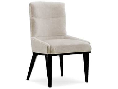 Caracole Modern Edge Vector Hardwood White Fabric Upholstered Side Dining Chair CACM102419272