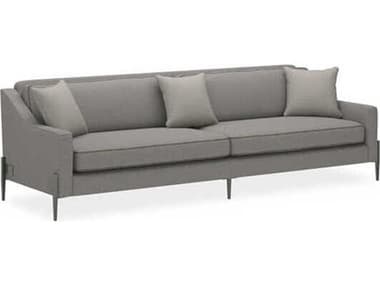 Caracole Modern Artisan Remix Remix Smoked Stainless Gray Upholstered Sofa CACM110019212C